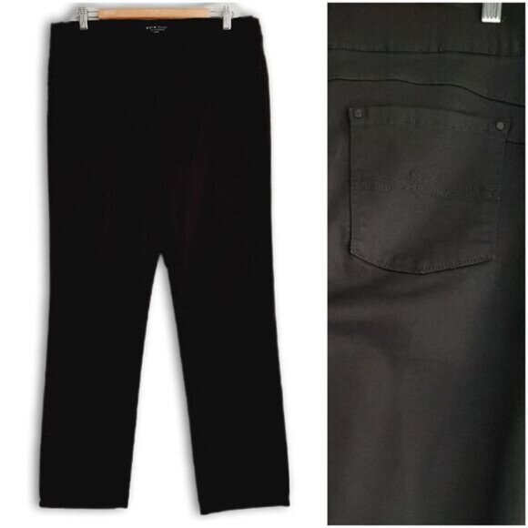 2016 DENIM | by PARASUCO PullOn High Rise Elastic Waist Stretch Jeans Black 16 - Picture 1 of 11